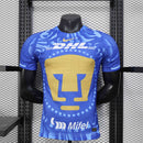Camisa Pumas 2025-26 Away Azul Versão Jogador